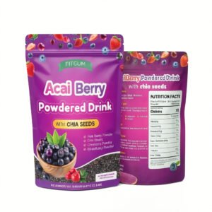 Fitgum Acai Berry Powdered Drink with Chia Seeds – 40g (10 Sachets x 4g)